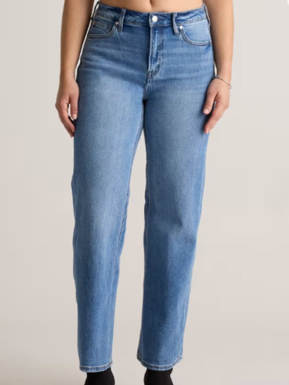 Quince Bella Stretch Relaxed Straight Jeans Atlantic Blue  29/26